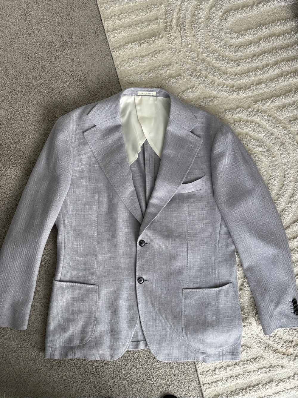 Suit Supply New Light Gray Men's Two-Button Blazer